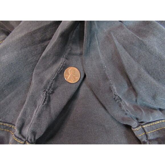 Vintage Contempo Casuals Jean Jacket Women Size M Gray Denim Biker Retro Grunge - Picture 5 of 10